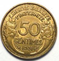 50 Сантимов 1931 год.