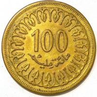 100 Миллимов 1960 год. Тунис