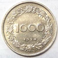 1000 Крон 1924 год. Австрия